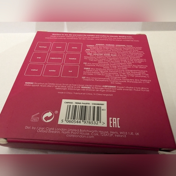 Ciate London Cranberry 9 Piece Eyeshadow Palette 0.38 Oz - Picture 8 of 11
